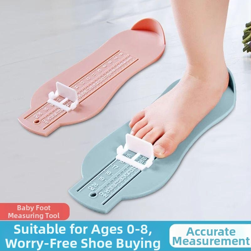 Plastový merací nástroj na meranie dĺžky nohy dojčiat a batoľat, vnútorný merací pravítko pre dĺžku topánok, univerzálny domáci merací prístroj