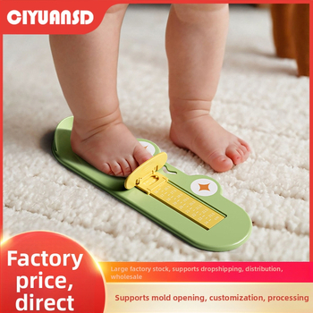 Detský merací nástroj na nohu — meria dĺžku nohy a vnútornú dĺžku topánky; Materiál: ABS plast; Veková kategória: 1–12 rokov; Štýl: Cartoon Paradise; Balenie: jedno balenie