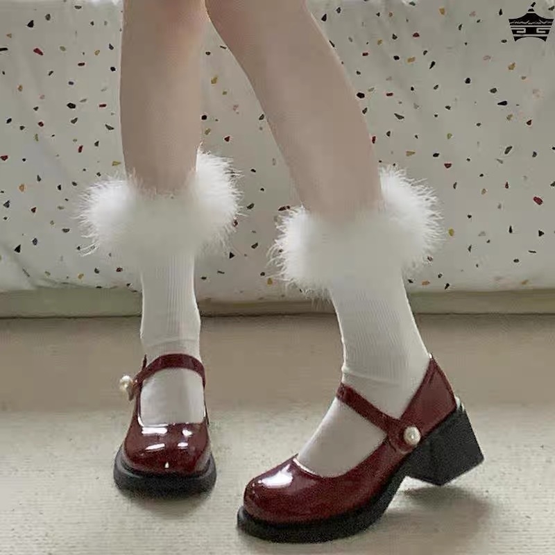 Pantofi Mary Jane cu Velcro pentru femei - piele sintetică, vârf rotund, platformă cu toc 3–5 cm