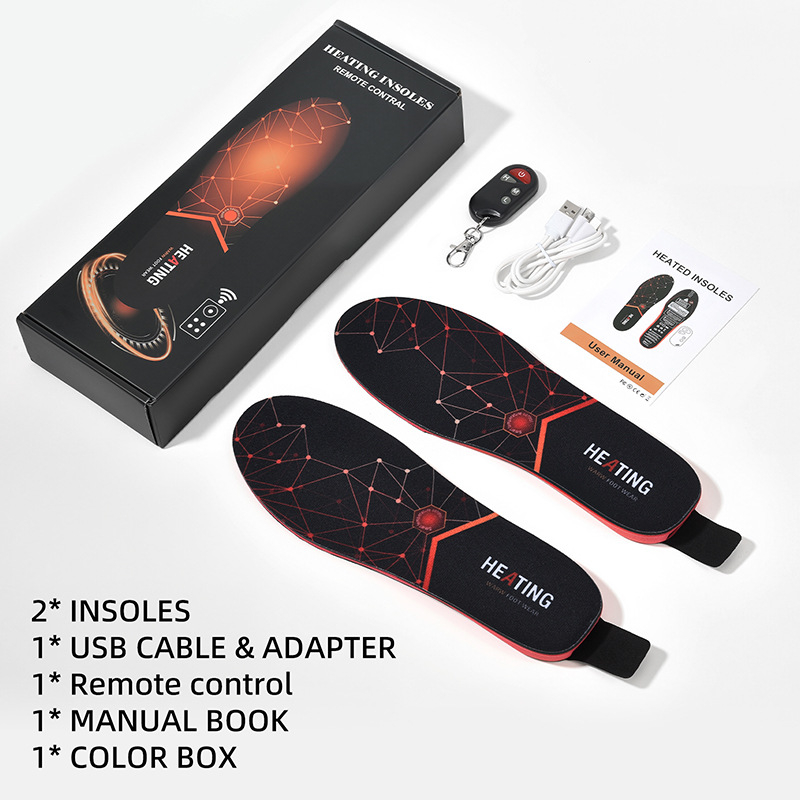 Elektrické vyhrievacie vložky do topánok, celé vložky, dobíjateľné, pre zimné vonkajšie chodenie, unisex.