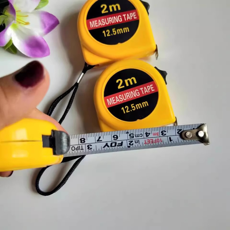 2 m čelična mjeračka traka, prijenosna, kompaktna metalna ravnala