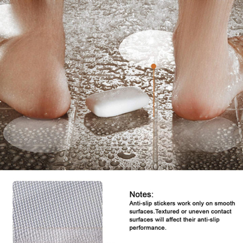 Διαφανείς αντιολισθητικές αυτοκόλλητες ετικέτες μπανιέρας και ντους, με ισχυρή κόλλα, PE βάση, κατάλληλες για υγρές επιφάνειες, ποικιλία σχημάτων σε πακέτα