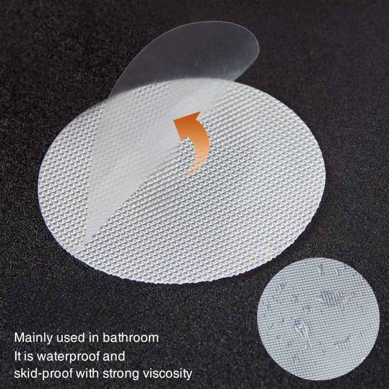 Διαφανείς αντιολισθητικές αυτοκόλλητες ετικέτες μπανιέρας και ντους, με ισχυρή κόλλα, PE βάση, κατάλληλες για υγρές επιφάνειες, ποικιλία σχημάτων σε πακέτα