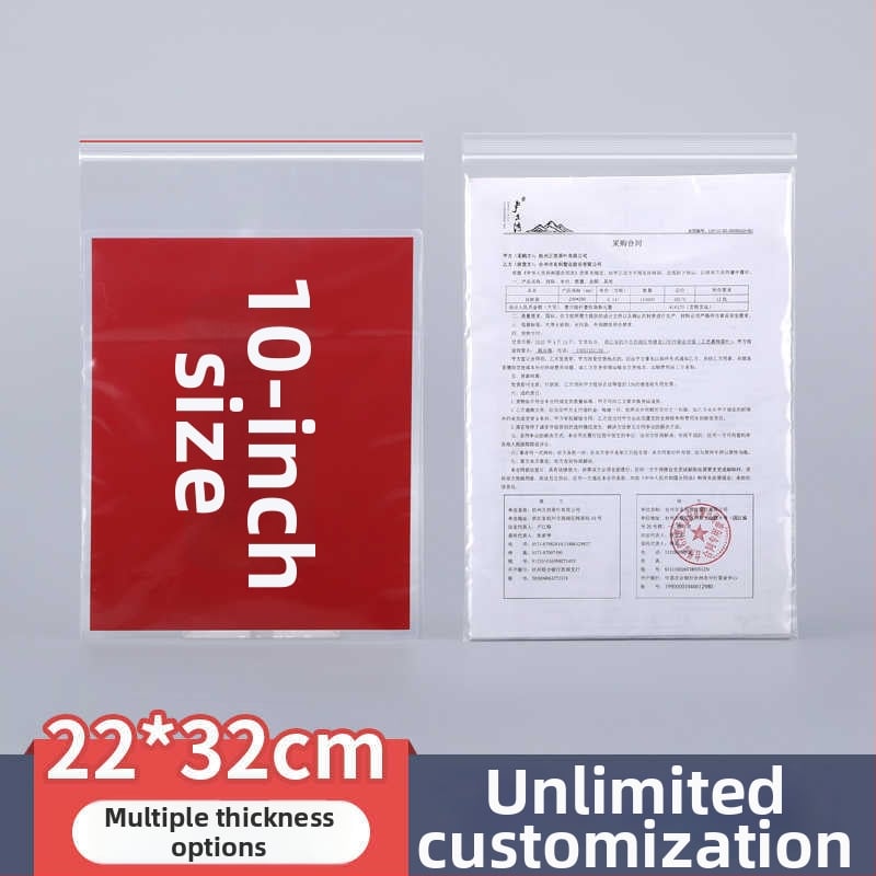 Mino pungă auto-închisă pentru documente, plastic îngroșat, material nou, lungimea etanșării 1–3 cm