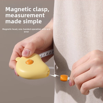 DIY hordozható mérőszalag automatikus visszahúzódó mágneses derék mérésre, testméretekhez (mellkas, kar kerület) és varráshoz, 150 cm-ig