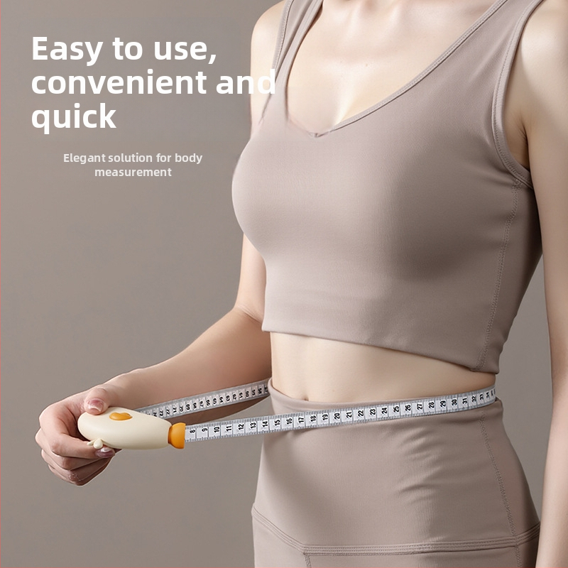 DIY hordozható mérőszalag automatikus visszahúzódó mágneses derék mérésre, testméretekhez (mellkas, kar kerület) és varráshoz, 150 cm-ig