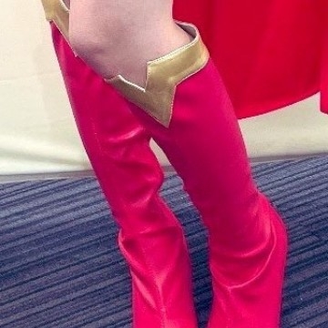 Ženske čizme do koljena s okruglim vrhom, PU gornji dio, visok shaft, cosplay