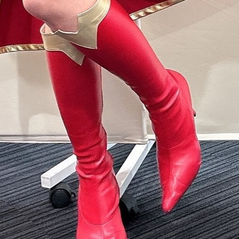 Ženske čizme do koljena s okruglim vrhom, PU gornji dio, visok shaft, cosplay