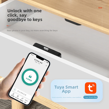 Blocare sertar pentru dosar cu control prin aplicație Bluetooth și deblocare la distanță, ABS, model B-P-08