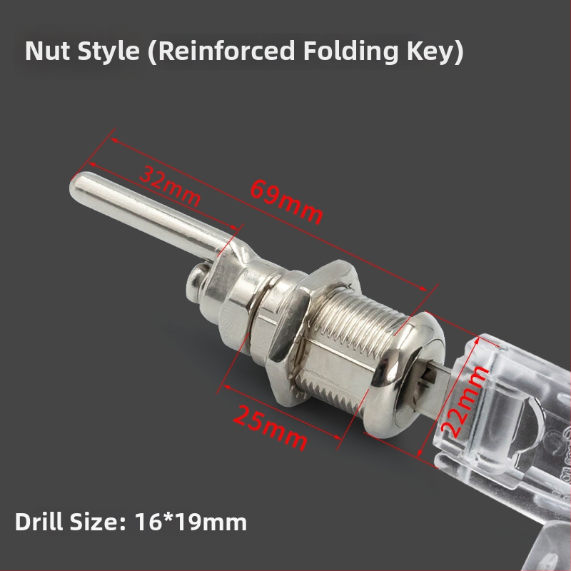 Încuietoare pentru sertare de fișiere, cu legătură, din aliaj de zinc, model 9320-25, marcă Big shell, stil modern minimalist