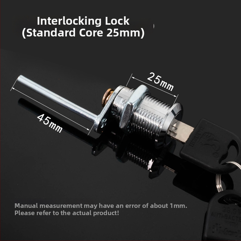 Încuietoare pentru sertare de fișiere, cu legătură, din aliaj de zinc, model 9320-25, marcă Big shell, stil modern minimalist