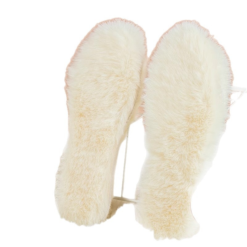 Unisex χειμερινές εσωτερικές σόλες από τεχνητή γούνα με παχιά γούννα κουνελιού, απορροφούν τον ιδρώτα, έλεγχος οσμών, μαλακή σόλα
