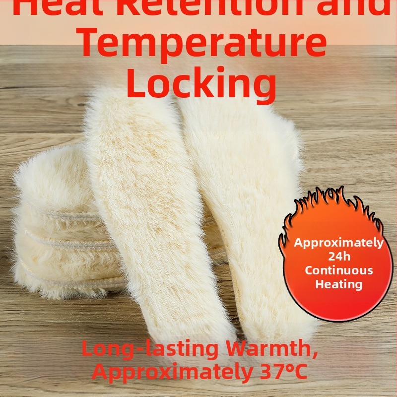 Unisex zimné vložky do topánok z imitovanej vlneny s hrubou umelou zajačou srsťou, absorbuje pot, deodorizačný efekt, mäkká podrážka
