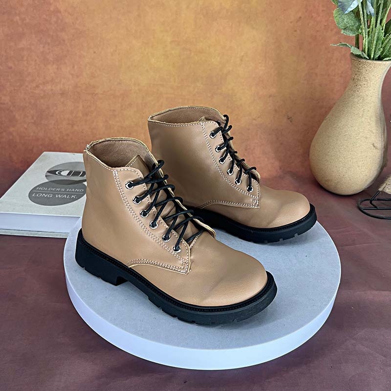 Cosplay ботуши за жени — кръгъл нос, горна част: супер влакна, PU подметка, нисък ток 1–3 см