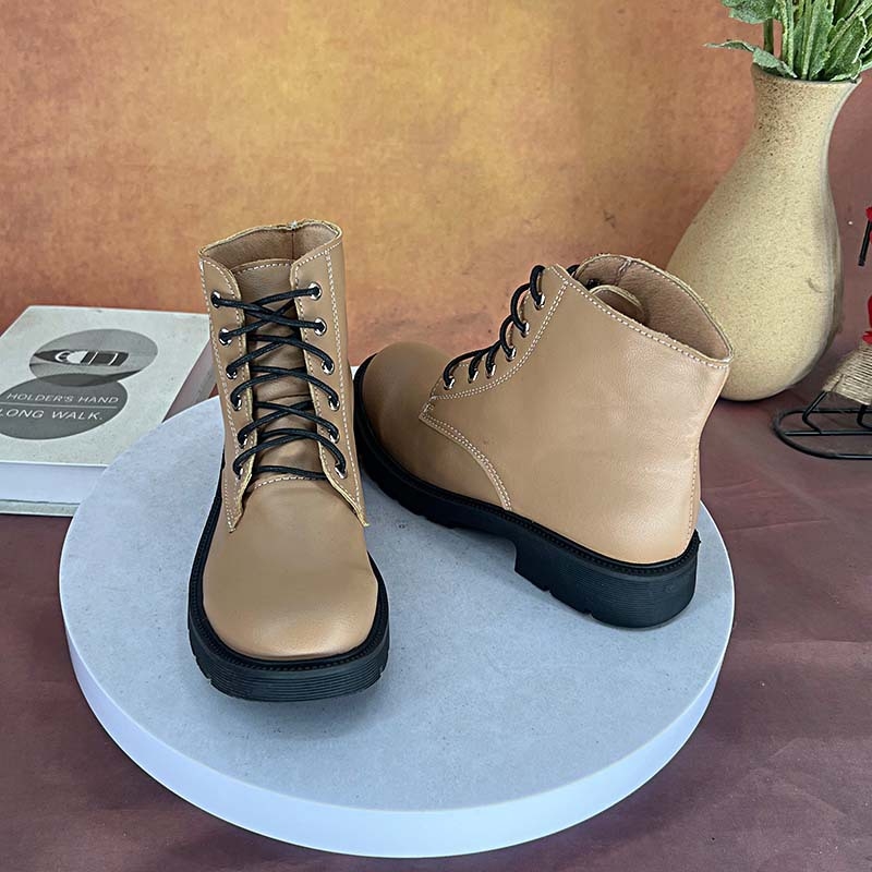 Cosplay ботуши за жени — кръгъл нос, горна част: супер влакна, PU подметка, нисък ток 1–3 см