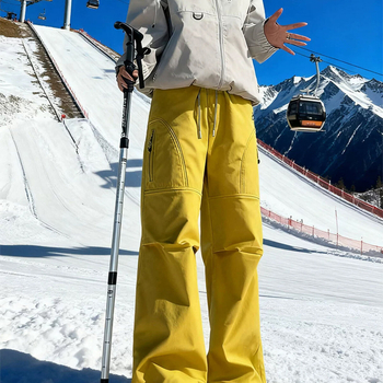 Pantaloni de schi cu căptușeală de fleece, rezistenți la vânt și impermeabili pentru drumeții în aer liber (căptușeală de fleece, rezistenți la vânt, impermeabili, drumeții în aer liber, bărbați adulți)