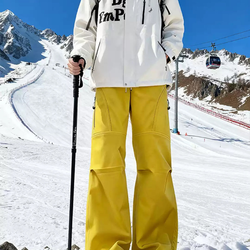 Pantaloni de schi cu căptușeală de fleece, rezistenți la vânt și impermeabili pentru drumeții în aer liber (căptușeală de fleece, rezistenți la vânt, impermeabili, drumeții în aer liber, bărbați adulți)