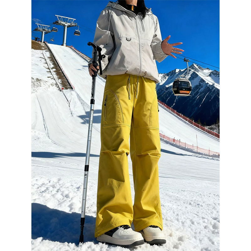 Pantaloni de schi cu căptușeală de fleece, rezistenți la vânt și impermeabili pentru drumeții în aer liber (căptușeală de fleece, rezistenți la vânt, impermeabili, drumeții în aer liber, bărbați adulți)