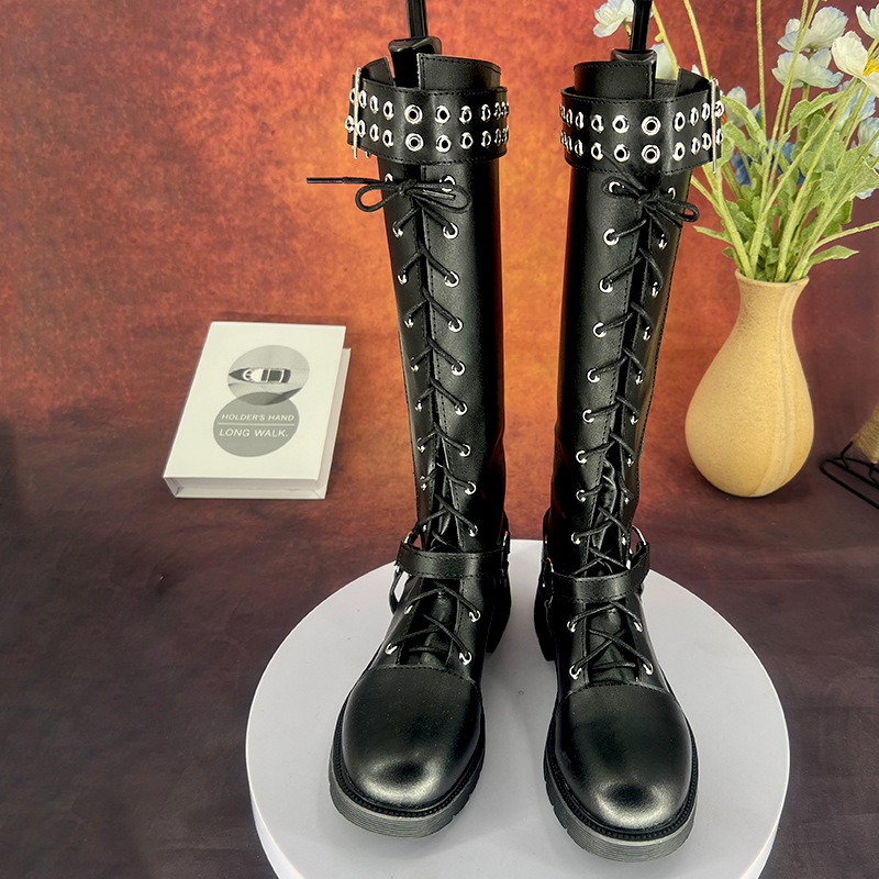 Botine cosplay pentru Futaba Sakura (Persona 5) cu vârf rotund, partea superioară din microfibră, talpă PU, închidere cu fermoar, toc drept 1–3 cm