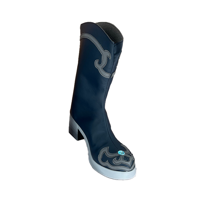 Ghete cosplay pentru fete, vârf rotund, partea superioară din Super Fiber, toc de 6–8 cm, talpă PU