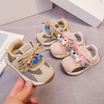 Pantofi sport pentru copii, Velcro, stil coreean, 12–36 luni, suprafața din piele artificială, respirabili, talpă moale antiaderantă