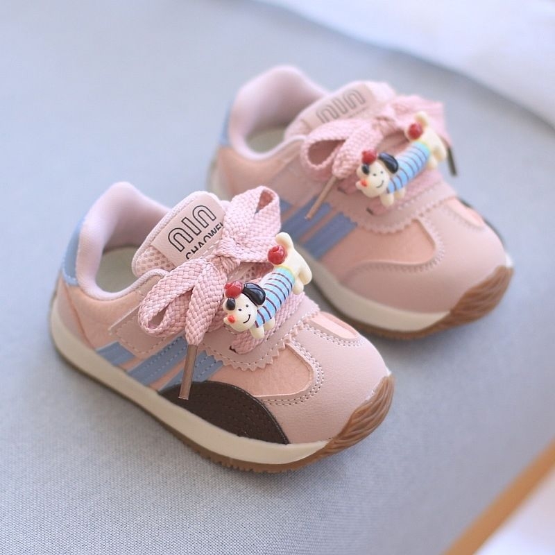 Pantofi sport pentru copii, Velcro, stil coreean, 12–36 luni, suprafața din piele artificială, respirabili, talpă moale antiaderantă