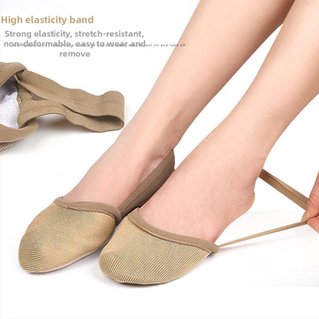 Predná časť nohy pre jógu a tanec — vstrebávajúca, priedušná polokožová stielka, model 021, protišmykové lepidlo pre tenisky, kožené topánky, sandále a bežná obuv