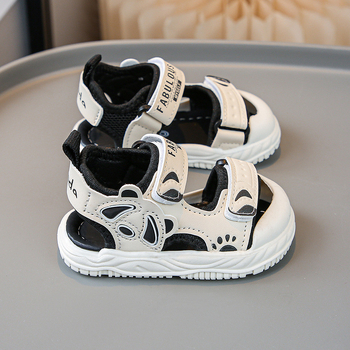 Dječje sandale s karikaturom, Velcro zatvaranje, gornji dio od umjetne kože, potplat od prirodne gume, za djecu 1–3 godine