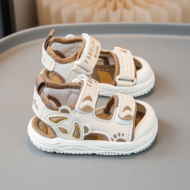 Dječje sandale s karikaturom, Velcro zatvaranje, gornji dio od umjetne kože, potplat od prirodne gume, za djecu 1–3 godine