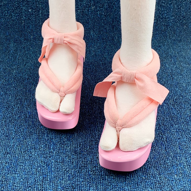 Cosplay σαγιονάρες Demon Slayer – PU επάνω, στρογγυλή μύτη, καουτσούκ σόλα, ιαπωνικό στυλ, μεσαίο ύψος τακουνιού 3–5 εκ