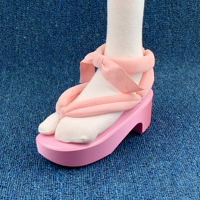 Cosplay σαγιονάρες Demon Slayer – PU επάνω, στρογγυλή μύτη, καουτσούκ σόλα, ιαπωνικό στυλ, μεσαίο ύψος τακουνιού 3–5 εκ