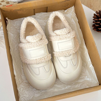 Pantofi dama cu talpă groasă pentru iarnă, partea superioară din piele sintetică, vârf pătrat, șireturi, talpă din cauciuc