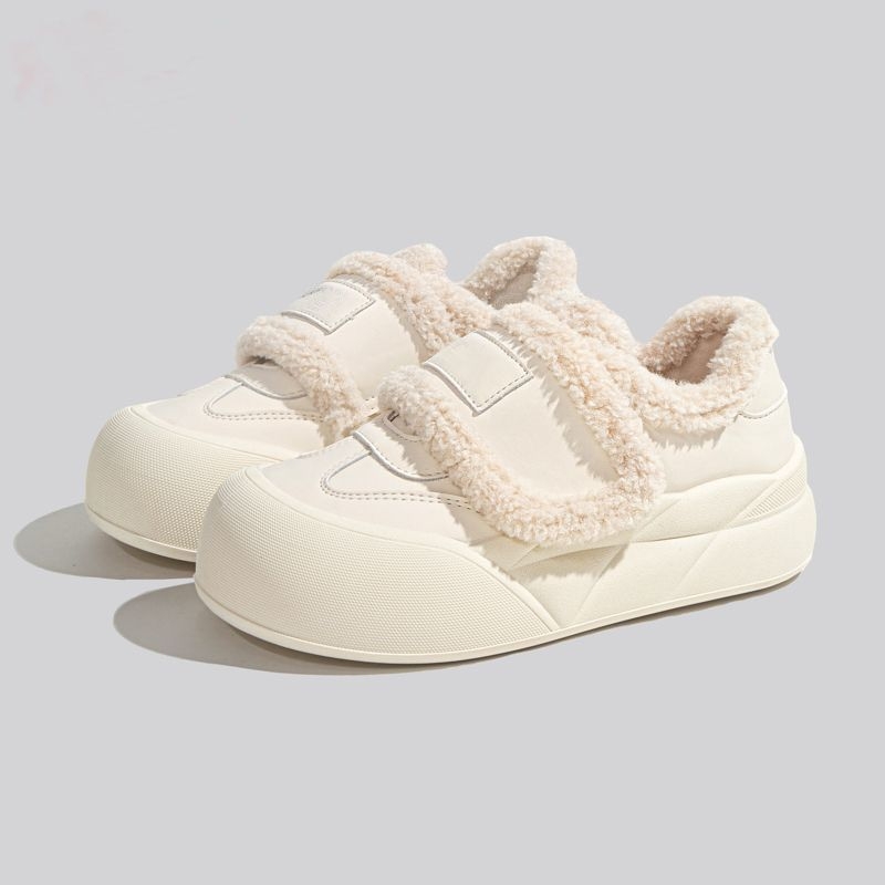 Pantofi dama cu talpă groasă pentru iarnă, partea superioară din piele sintetică, vârf pătrat, șireturi, talpă din cauciuc