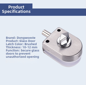 East Worster DT-021/022B edzett üveg ajtózár keret nélküli üvegajtókhoz, anyag: hideg hengerelt acél, stílus: modern egyszerűség