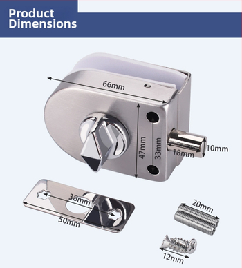 East Worster DT-021/022B edzett üveg ajtózár keret nélküli üvegajtókhoz, anyag: hideg hengerelt acél, stílus: modern egyszerűség