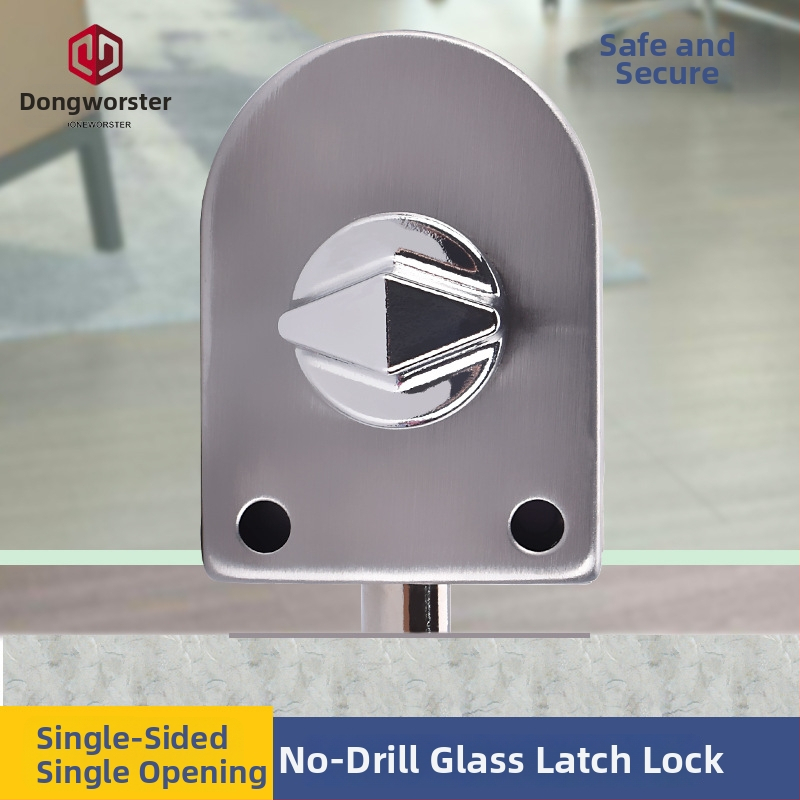 East Worster DT-021/022B edzett üveg ajtózár keret nélküli üvegajtókhoz, anyag: hideg hengerelt acél, stílus: modern egyszerűség