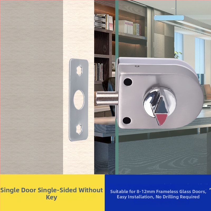 East Worster DT-021/022B edzett üveg ajtózár keret nélküli üvegajtókhoz, anyag: hideg hengerelt acél, stílus: modern egyszerűség