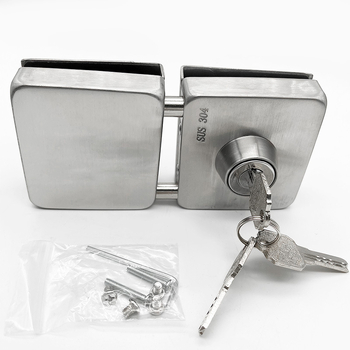 Négyszögletes üvegajtózár, 304 rozsdamentes acélból, üvegajtókhoz, modern minimalist design