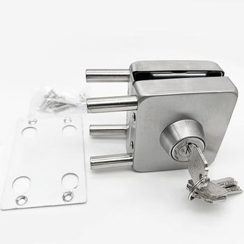 Négyszögletes üvegajtózár, 304 rozsdamentes acélból, üvegajtókhoz, modern minimalist design