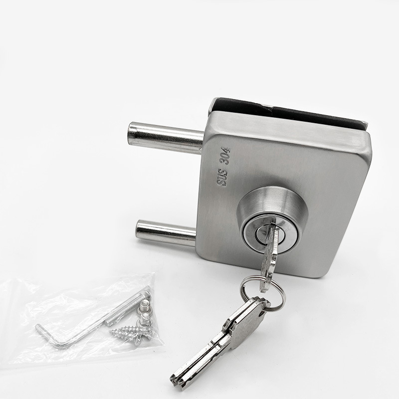 Négyszögletes üvegajtózár, 304 rozsdamentes acélból, üvegajtókhoz, modern minimalist design