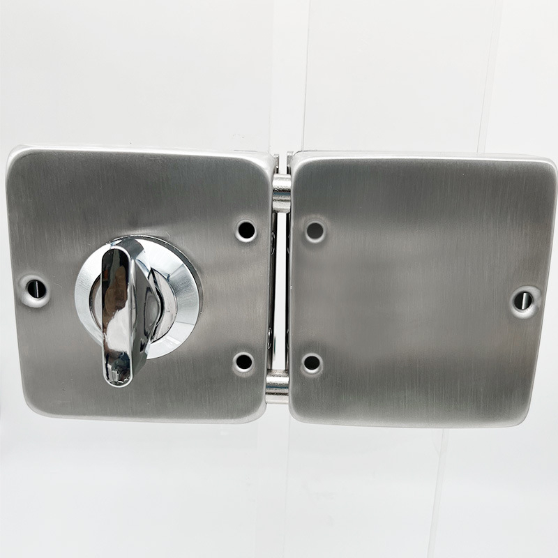 Négyszögletes üvegajtózár, 304 rozsdamentes acélból, üvegajtókhoz, modern minimalist design