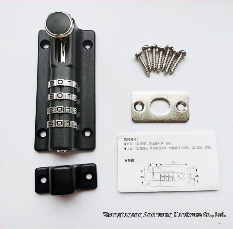 HD09 Jelszós zár külső fa ajtókhoz, rozsdamentes acél és cinkötvözet, JINHAO