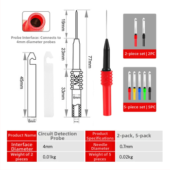 Musen Hall autóvillamossági körök tesztelő probe univerzális hosszabbító hegylek a multiméterhez