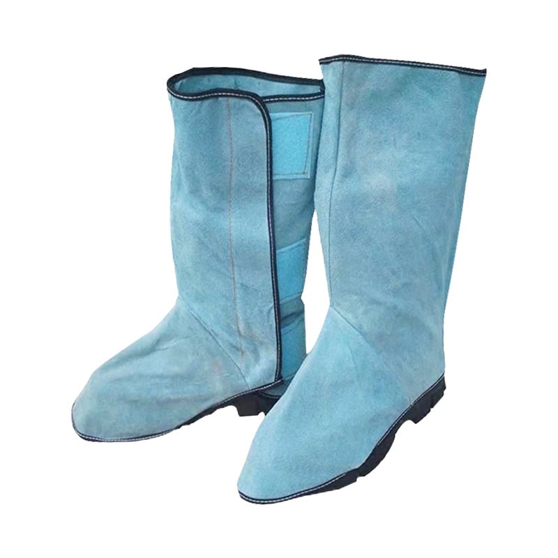 Προστατευτικά παπούτσια συγκόλλησης από δέρμα αγελάδας, ψηλό επάνω μέρος, προστασία από ηλεκτρικούς κινδύνους, για εργασία συγκόλλησης