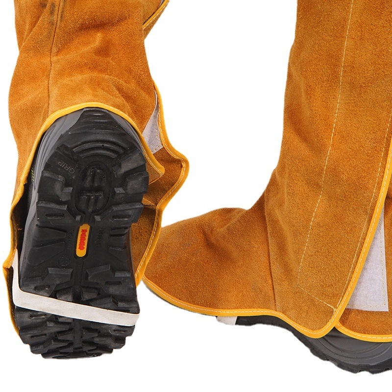 Προστατευτικά παπούτσια συγκόλλησης από δέρμα αγελάδας, ψηλό επάνω μέρος, προστασία από ηλεκτρικούς κινδύνους, για εργασία συγκόλλησης