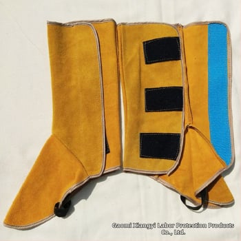 Προστατευτικά πέλματα συγκόλλησης από δύο στρώσεις βοδινού δέρματος, υψηλό επάνω μέρος, ανθεκτικά στη φθορά, θερμομονωτικά, προστασία από σπινθήρες