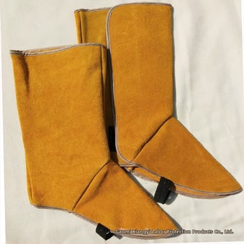 Προστατευτικά πέλματα συγκόλλησης από δύο στρώσεις βοδινού δέρματος, υψηλό επάνω μέρος, ανθεκτικά στη φθορά, θερμομονωτικά, προστασία από σπινθήρες