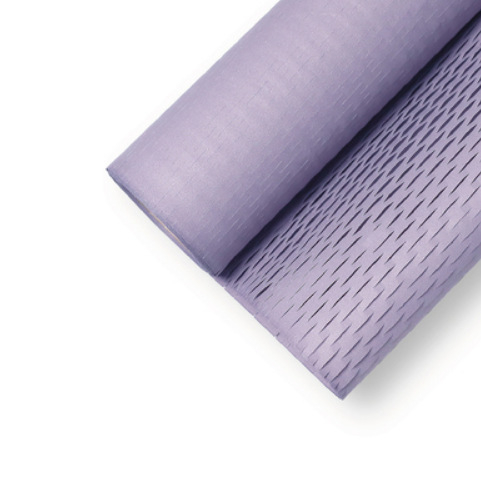 Ajándékcsomagoló papír esküvői csokrokhoz, Kraft papír nyomtatással, méhsejt-textúra, márka yohpack, 80 g/m².