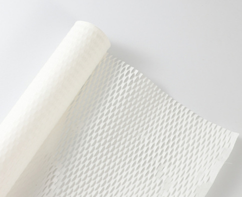 Ajándékcsomagoló papír esküvői csokrokhoz, Kraft papír nyomtatással, méhsejt-textúra, márka yohpack, 80 g/m².