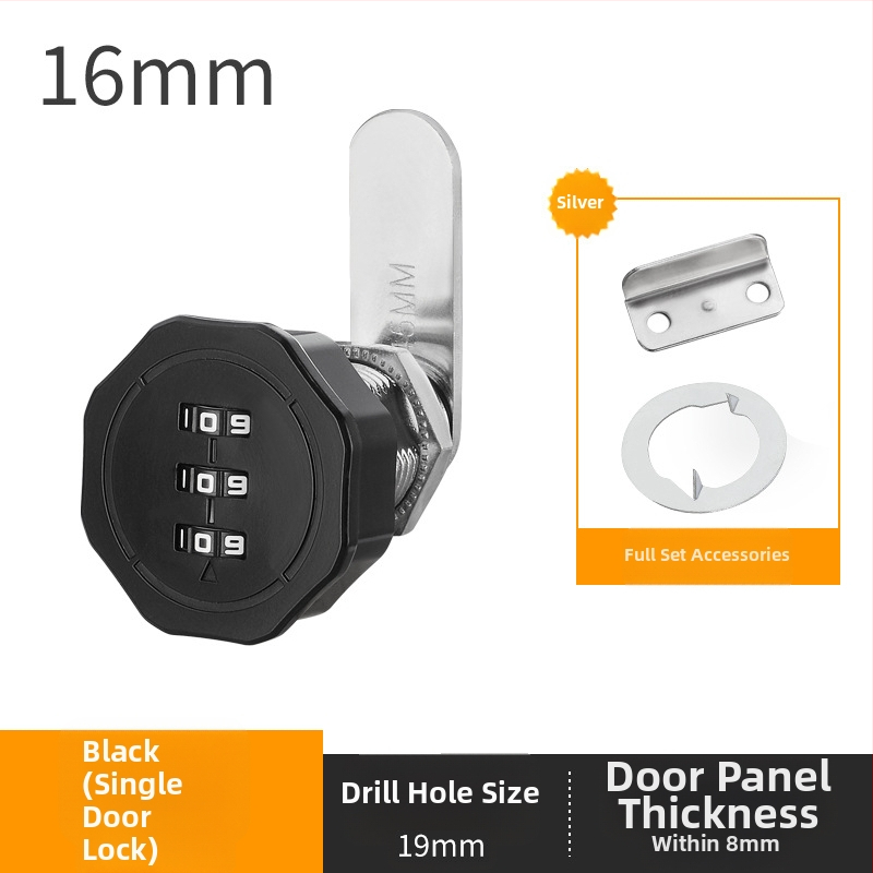 Fiók- és szekrényzár dupla ajtós szekrényekhez – cink ötvözet, modell Toggle Lock, márka Le Tai's Home, modern és egyszerű stílus